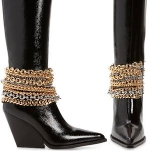 JEFFREY CAMPBELL ITS-A-DRAW BLACK, SIZE 7